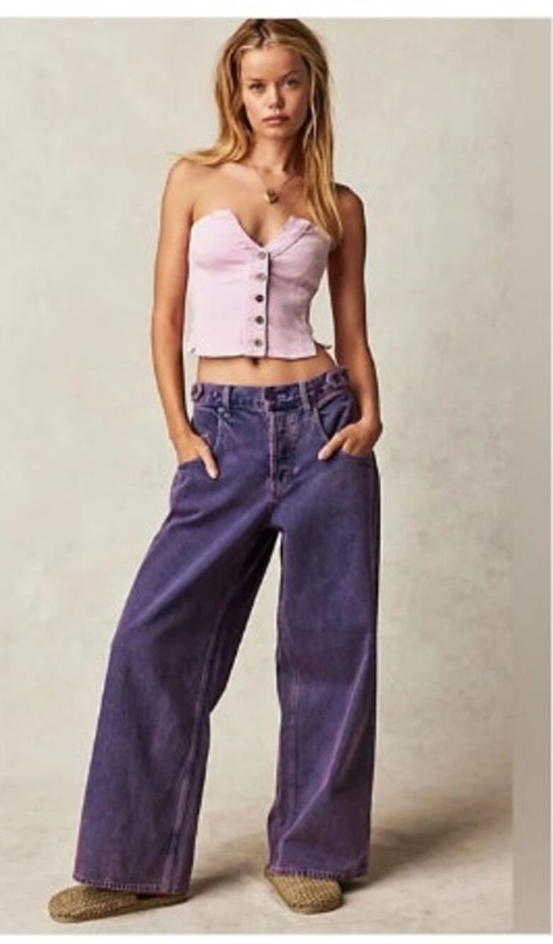 We The Free Jeans Free People We The Free Electric Feels Wide-Leg  Size 30
